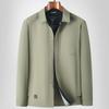 Spring and Autumn Lapel Shirt Edition Top Young and Middle-aged Light Luxury Business Leisure Army Green Jacket
