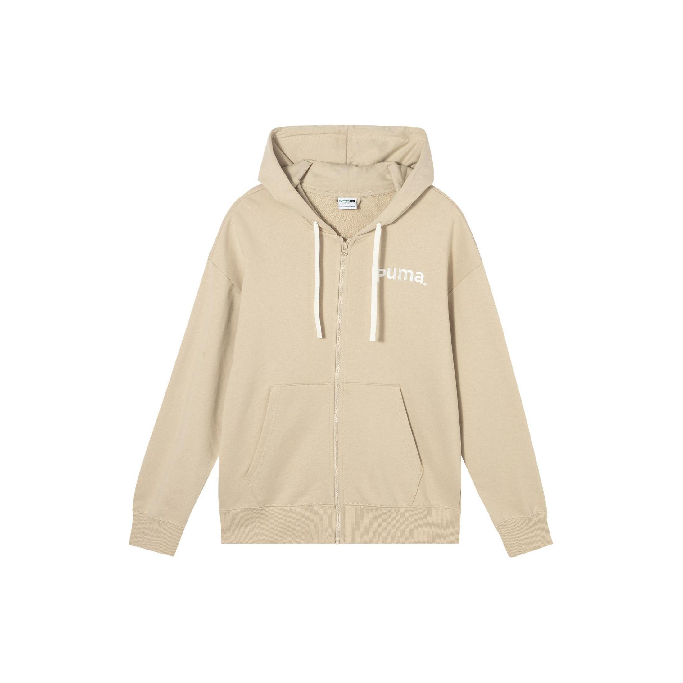 

New PUMA Sports Life Collection TEAM FZ HOODIE TR Sweatshirt Unisex Ecru 629953-90 M