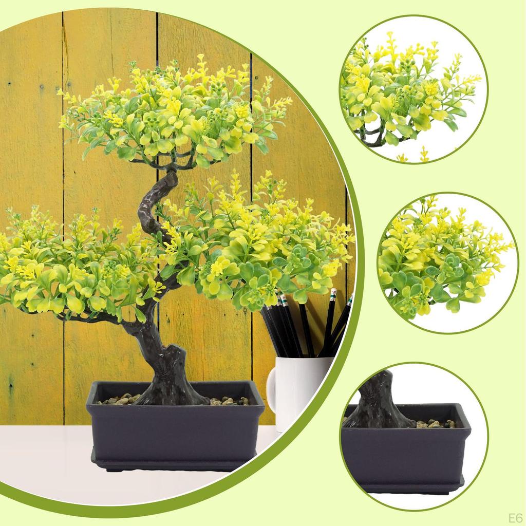 Artificial Bonsai Ornament, Realistic Faux Potted Plant, Plant for Office, Tabletop, Home
