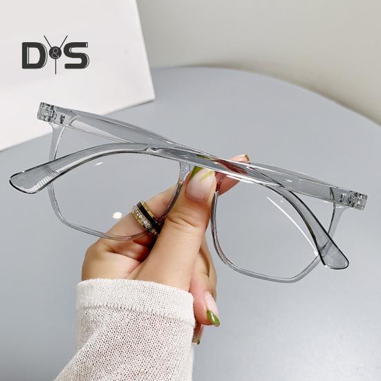 Blue Light Blocking Glasses Unisex Large Frame Clear View Strong Hinge Transparent with Brim Eye Protection Clear Bluelight Glasses Spectacles Eyewear