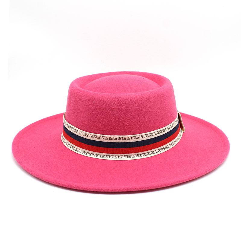 Big Brim Bump Dome Hat Woolen Top Hat Women'S Quarter British Retro Men'S Felt Hat French Jazz Hat