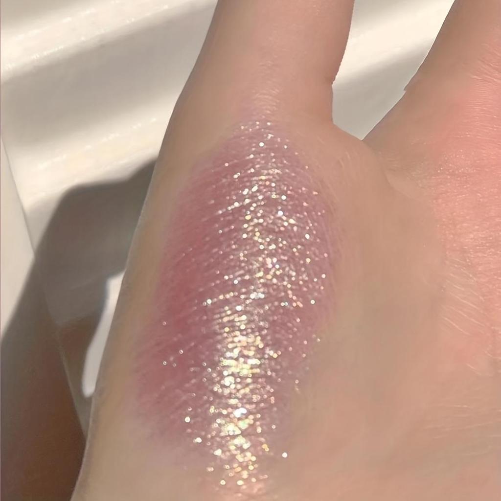 Ombretto Monocromatico Luminoso Orario con Glitter, Paillettes, Highlight Perlescente, Illuminante, Palette Ombretti Conveniente per Studenti