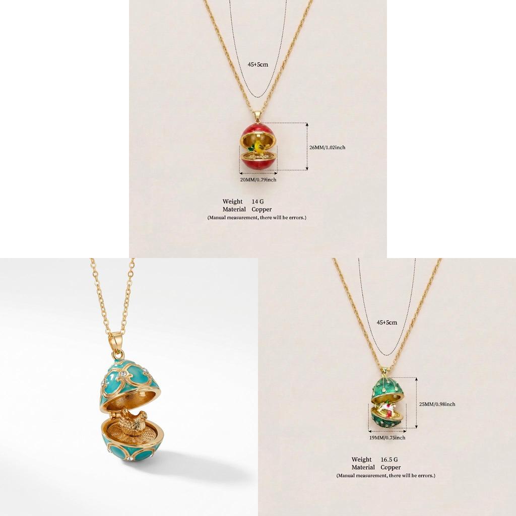 Rainbow Horse Egg Pendant Necklace With Vintage Copper Finish For Party Wear