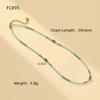 GEMCHIC Women's Blue Natural Stone Beaded Titanium Steel Necklace Fashion Light Luxury Versatile Freshwater Pearl Pendant
