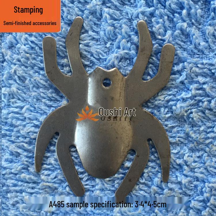 

Stamped Iron Flower & Spider Animal Accessories with Holes