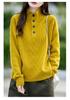 Women's Wool Half-High Collar Pullover Sweater - 25 New Autumn Winter Knit Base Layer Top