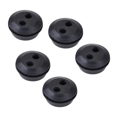 Passacavo Serbatoio Carburante Pratico Passacavo Serbatoio Carburante a 2 Fori in Gomma con Tubo Linea Carburante Compatibile con Per Decespugliatore