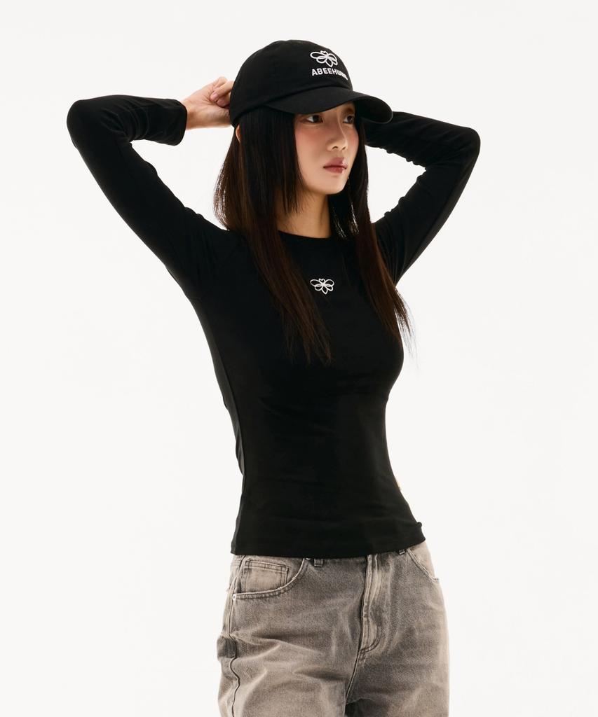 Eobiheomjeu Bb Soft Slim Long Sleeve T-Shirt Abh355-101 Black