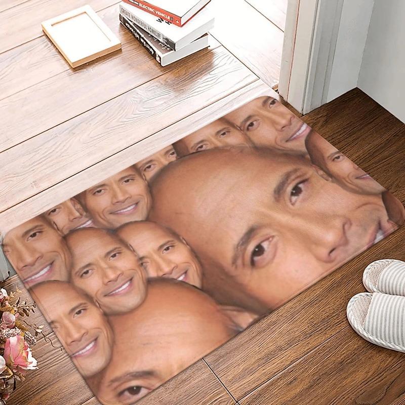 

Dwayne The Rock Johnson Meme Doormat Mat Anti-Slip Floormat Bathroom Doormat Kitchen Bedroom Rug Carpet 40X60CM
