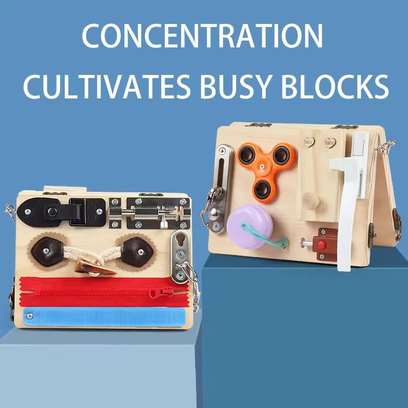 

Montessori Busy Board: Life Skills & Educational Toy for Kids