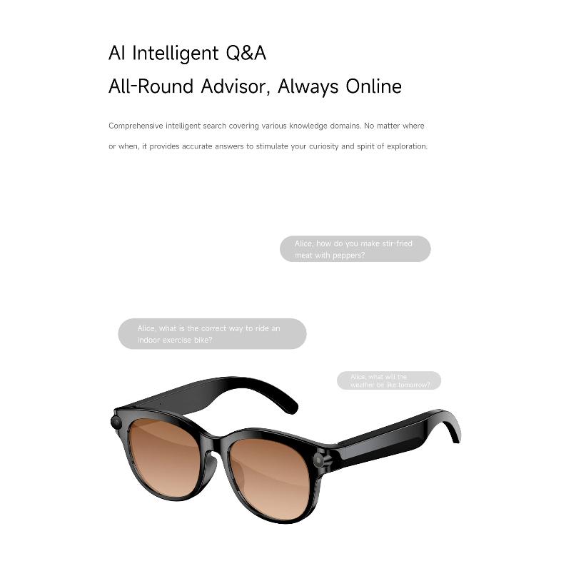Nuevo Modelo Gafas Inteligentes Gafas de Sol con Traducción IA Llamadas Bluetooth Reproductor de Música Control de Cámara Gafas de Grabación de Vídeo Hombres Mujeres Estabilización de Imagen
