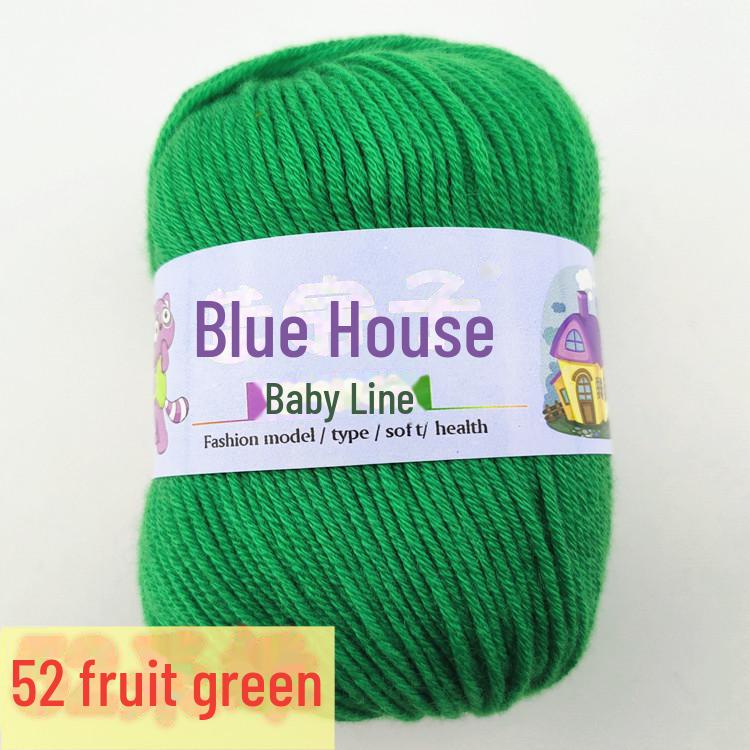 Blue Barbie Baby Yarn - 6-Strand, DIY Hand-Woven for Scarves and Slippers, Fine Hook