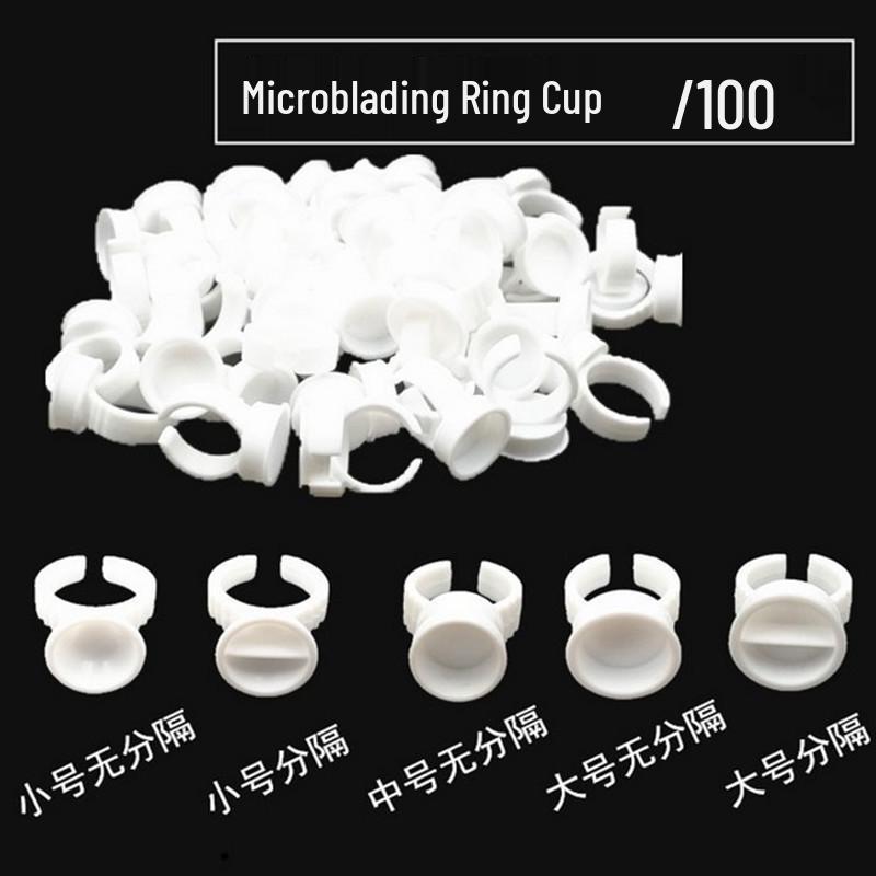 100-Pack Eyelash and Pigment Ring Cups for Grafting and Microblading