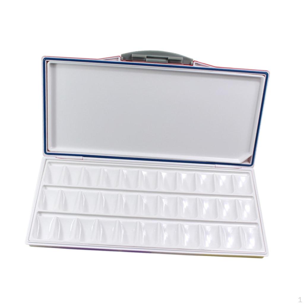 Gouache Mixing Tray with Storage for Watercolor Paints, Travel-Friendly Palette