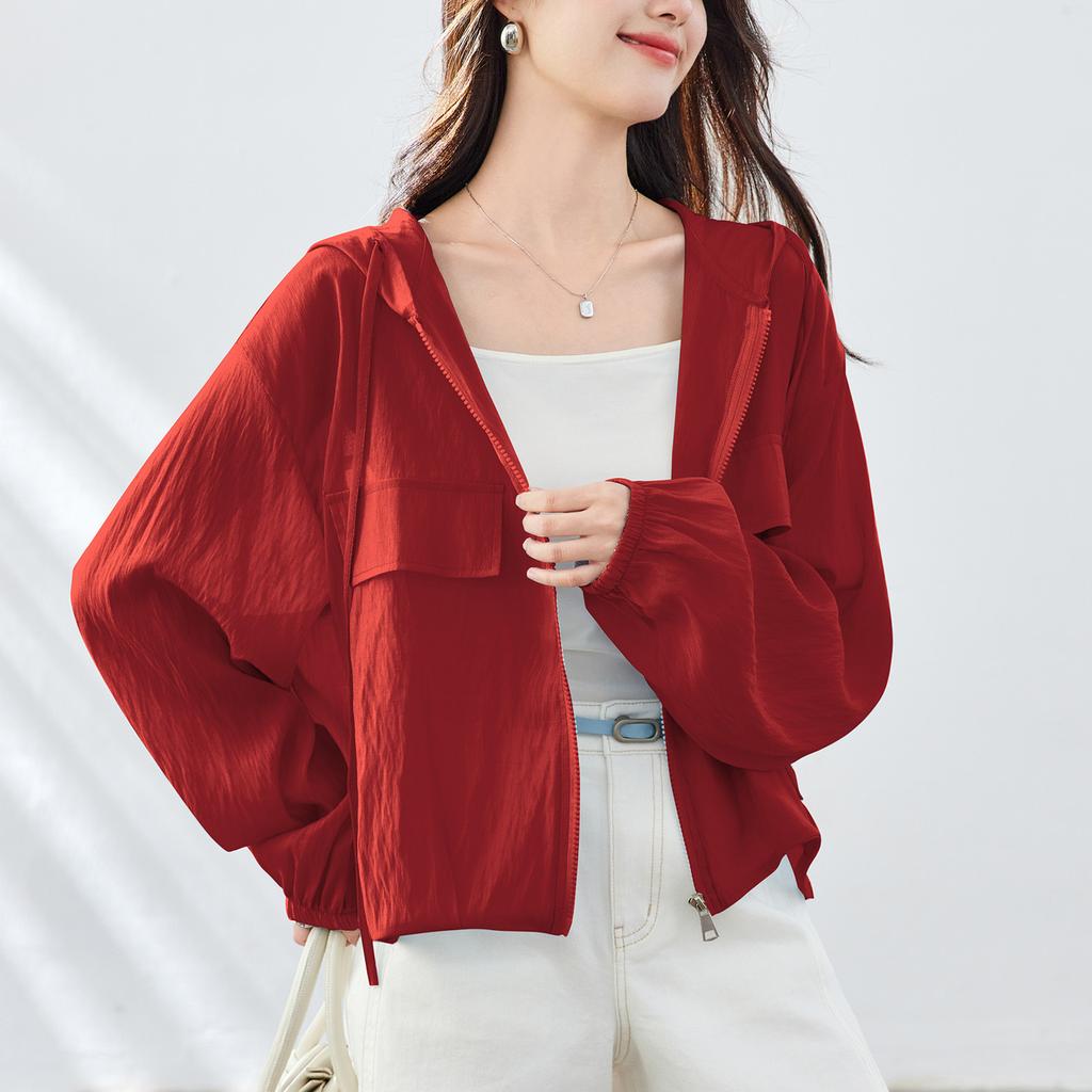 Sunscreen Clothes Women's Summer New Shirts Sunscreen Clothes Light Casual Hooded Cardigan Jacket Women