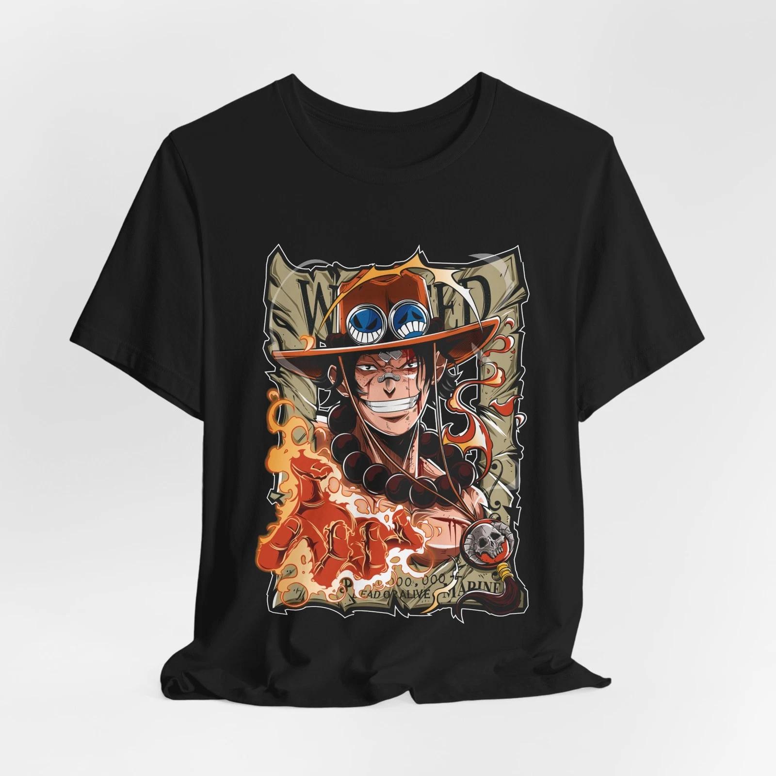 Custom Ace Inspired Graphic T-Shirt | Anime Wanted Graphic Poster Art XXXXL