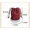 Japanese simple portable drawstring bucket bag women's lightweight portable bucket bag casual nylon change bag small bag pendant