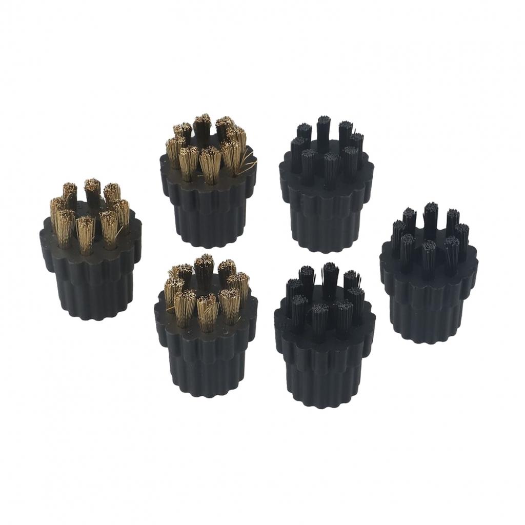 Messing Nylon Dampfreiniger Bürste 4x3cm 6 Stück/Set Zubehör Fittings