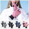 Reflective Stripe Nylon Anti-cold Mittens Polar Fleece Finger Mittens Cycling