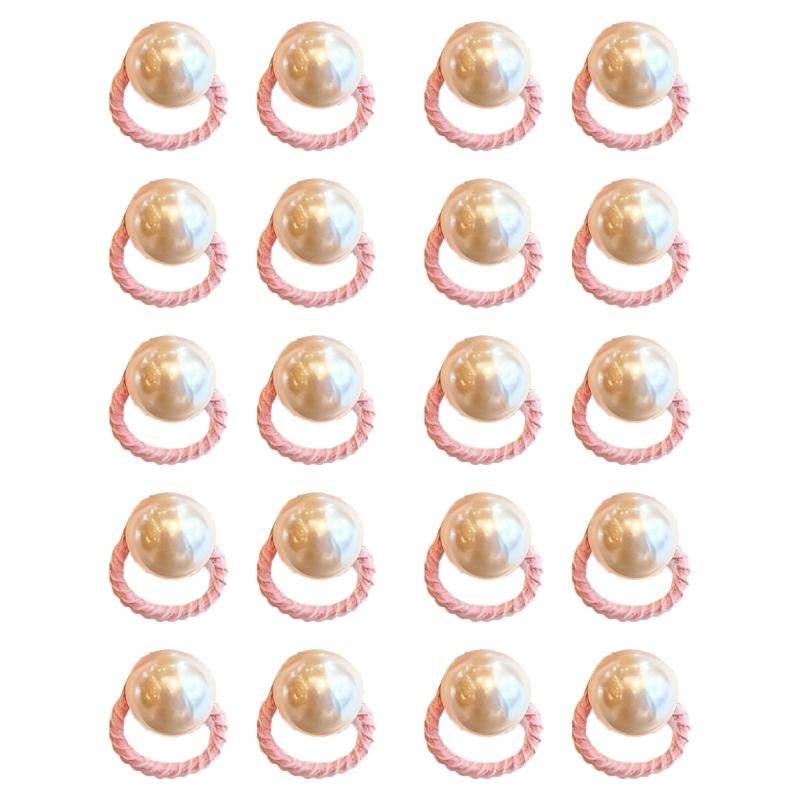 Childrens Hair Band Stretchy Fabric Ponytail Holder with Cute Ball Gentle Elastic Hair Ties for Baby Girls Daily Use