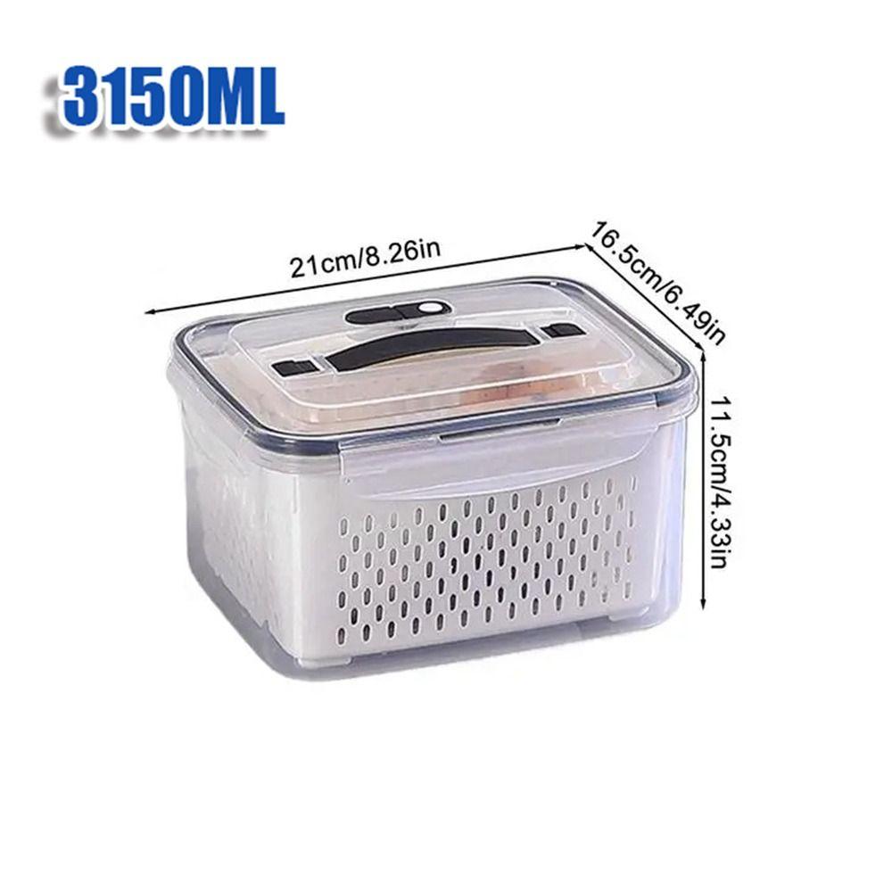 800/1700/3150ML Double-layer Storage Box Large Capacity Fridge Freezer Box