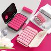 Portable 7-Day Pill Organizer with 3 Daily Compartments - Large Capacity, Travel-Friendly Pre-Filled Pill Storage Box