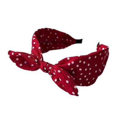 Cross Retro Polka Dot Hairband Bow Knot Hair Hoop Headwear Women's Wide Headband Hair Accessories