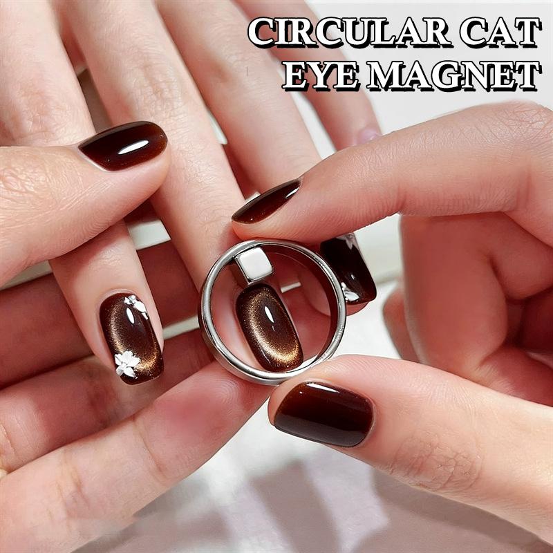 Hot Ring Magnet Hollow Cat Eye Oval Nail Magnet Manicure Tool For DIY Gel Polish Magnetic Nail Art Auxiliary Tools Supplies Set