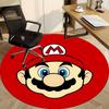 1pc Mario Red Office Round Area Rug, Indoor Mat Suitable For Office,Bedroom Living Room Home Decor, Room Deco A0926030