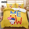 Cartoon Duvet Cover Set Dinosaur Playing Baseball Never Give Up Bedding Set Cartoon Double Queen King Size Polyester Quilt Cover