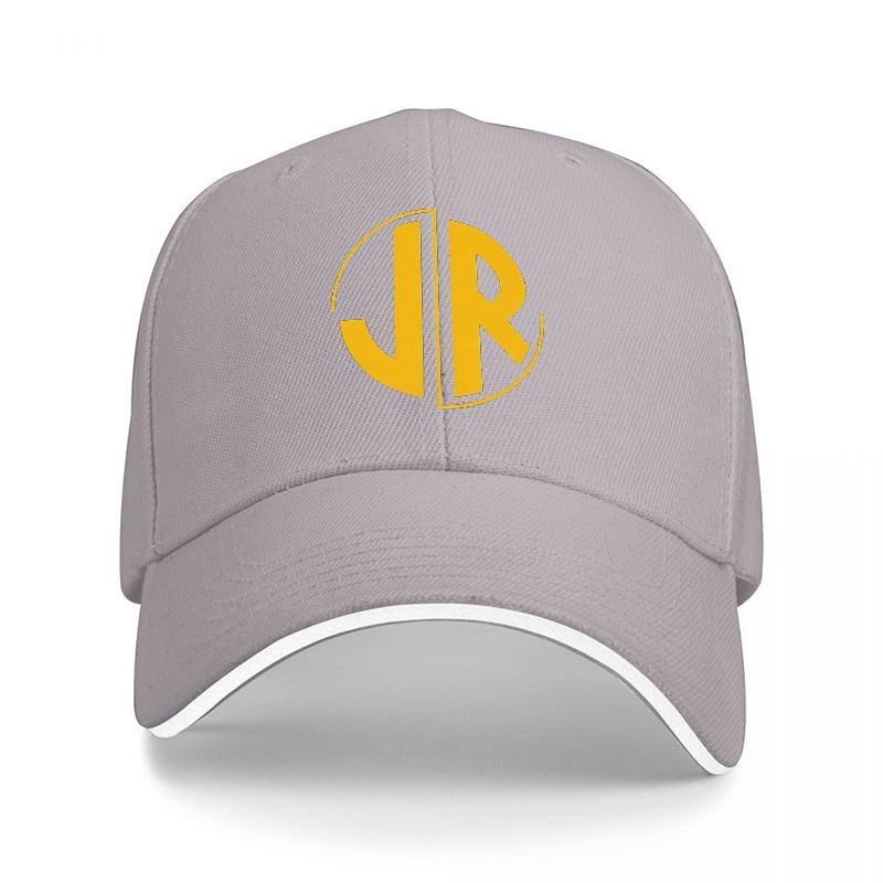 JR LOGO BLACK BASEBALL CAP WITH GOLD EMBROIDERY CLASSIC FIT FOR Unisex AND Women SPORTY STYLE DAILY WEAR OUTDOOR ACTIVITIES