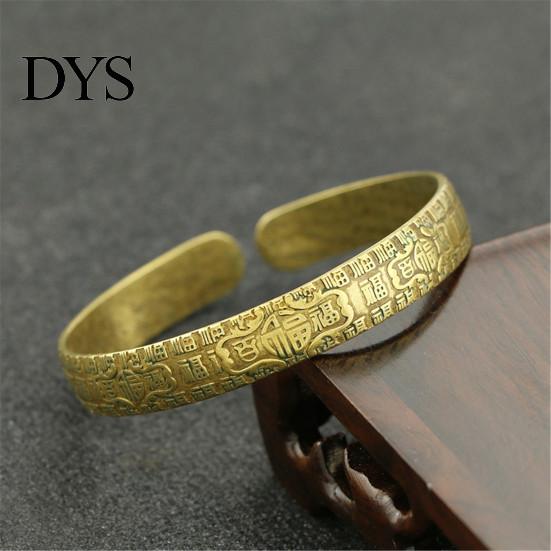 Man Woman Brass Adjustable Hand Bracelet Bangle Valentine Day Jewelry Gift Cuff