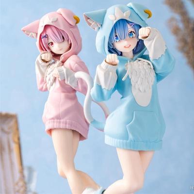Re:ZERO Starting Life in Another World Ram/Rem Anime Dievčenská figúrka Fluffy Pack Ram/Rem Akčná figúrka Hračky pre dospelých modeliek