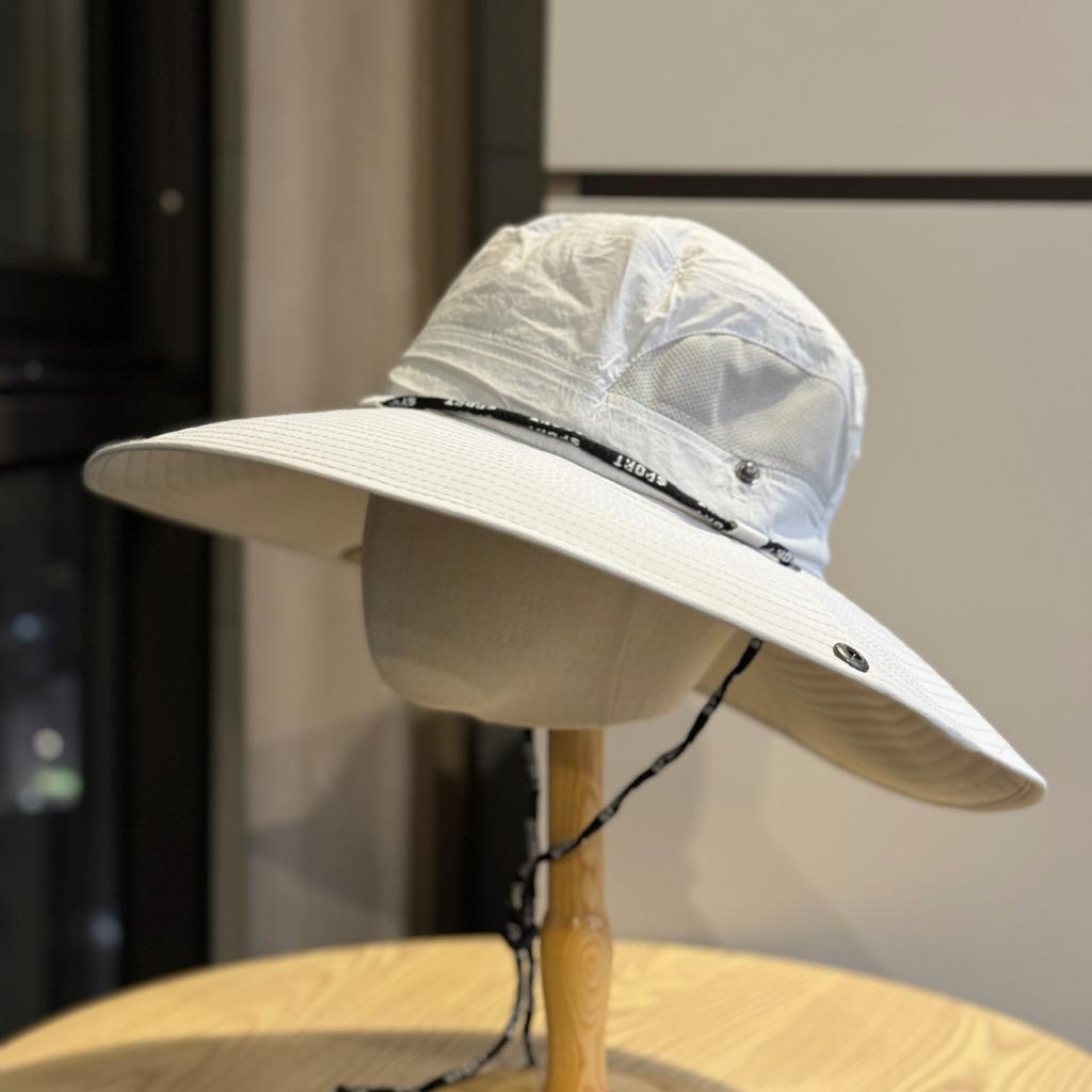 Spring and Summer Outdoor Drawstring Sun Protection Hat for Men and Women, Mesh Breathable Fisherman Hat for Travel, Hiking, Fishing, and