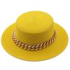 New Flat Top Top Hat Straw Hat Ladies Summer Beach Hat Shade Sunscreen Resort Seaside Hat Flat Brim Jazz Hat