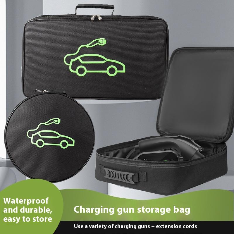 Electric Car Battery Jumper Cable Plugs Bag Waterproof Ev Car Charging Cable Sockets Storage Organizer For Charging Cables Cords