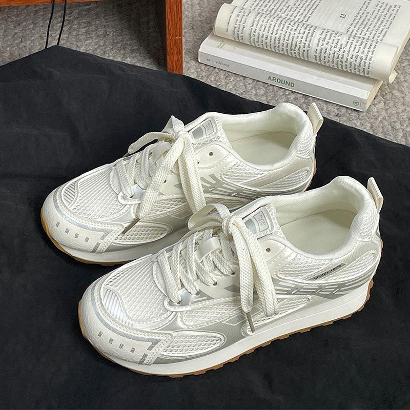 Stepping On Shit Mesh Breathable German Training Shoes Women's Summer New Thick-soled Hollow Forrest Gump Shoes Casual Sports Shoes Are Not Tired