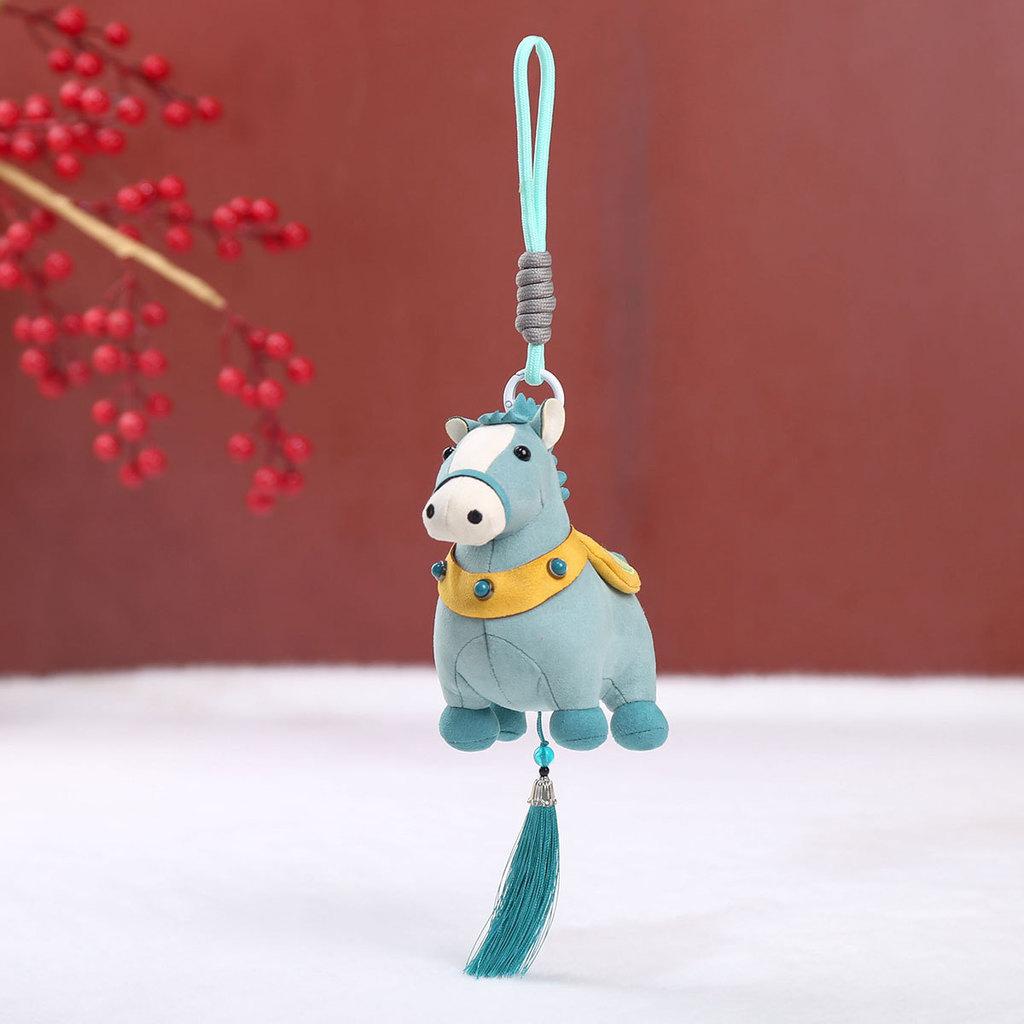 Year Of The Horse Lucky Plush Toy Keychain With Embroidered Colorful Horse For Celebration Decor
