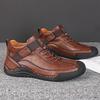 Men's Genuine Leather Soft Sole Casual Shoes - Autumn/Winter Large Size, Handmade and Comfortable.