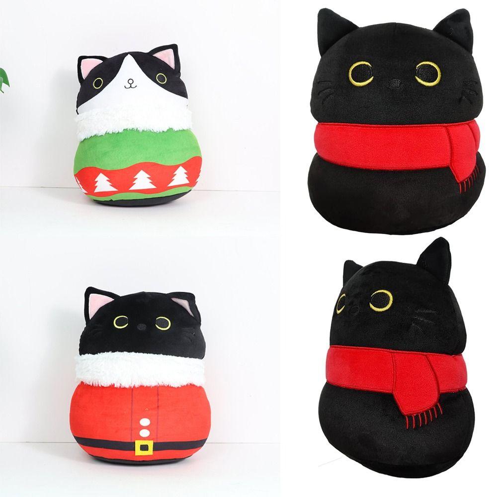 

Черный шарф в форме кошки, подушка в форме кошки, 22/25 см, плюшевые куклы, игрушки, подарки, мягкие игрушки для детей