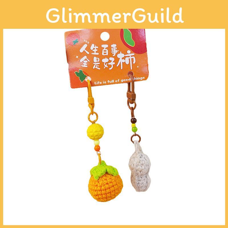 Kleine Äpfel Pfirsiche Blumen Plüsch Schlüsselanhänger Material Tägliche Nutzung Sammlergeschenk