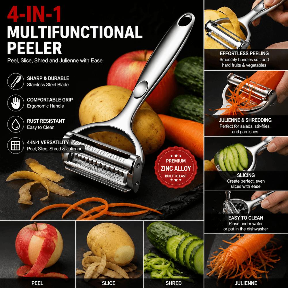 Alloy Vegetable Peeler 4 In 1 Fruit Potato Peeler High Quality Kitchen Peeler Bar Kitchen