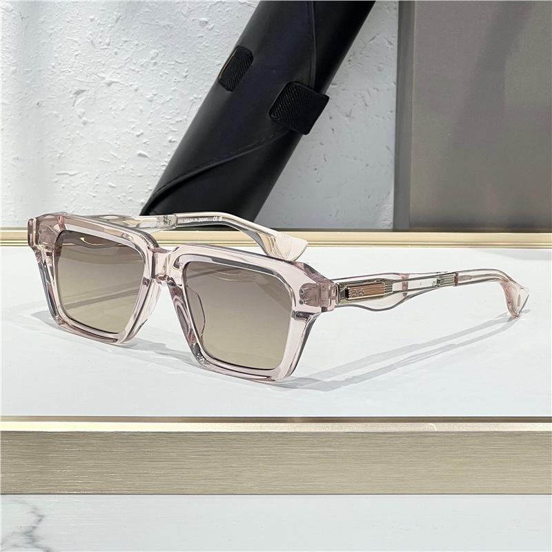 DTX459 Unisex Handmade Acetate Square Frame Sunglasses for Vacation & Party Sun Protection.