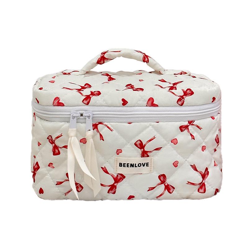 Trousse de toilette matelassée motif papillon Runhui - Grande capacité, Rangement tendance