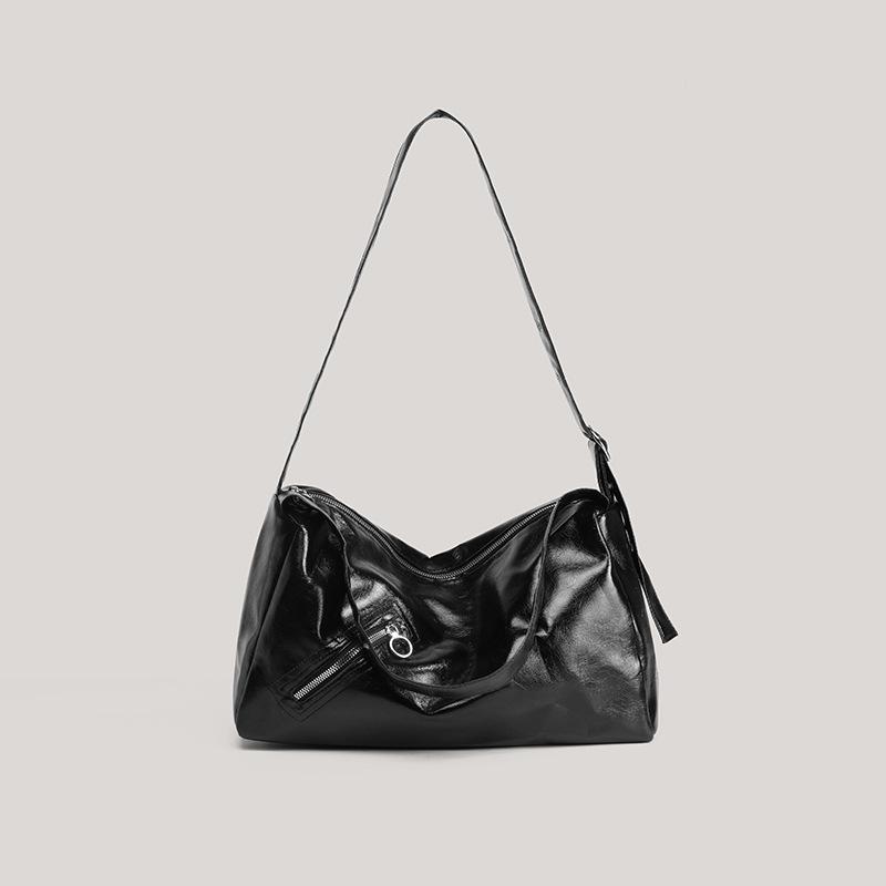 2025 new fashionable and versatile going out commuting y2k hottie texture shoulder underarm bag large capacity tote bag tide