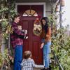 16 X 8 Inch Lighted Christmas Wreath Decoration, Grapevine Wreath With Hat And Bow Snowman Shape Wreath For Front Door Home Garden Wall Decor