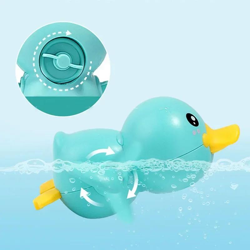 Bath Toy Cute Swimming Duck Bath Toys for Toddlers 1-3 Floating Wind Up Toys for Boy Girl New Born Baby Bathtub Toddler Toy Gift