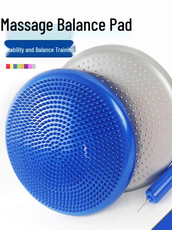 Thickened Anti-Burst Inflatable Balance Pad Yoga Massage Cushion Disc Purple Cushion