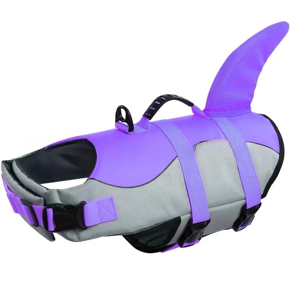 Verstelbaar Hondenzwemvest Met Reddingshandvat Sport Veiligheid Reddingsvest Hondenkleding Puppy Drijvend Zwempak Voor Alle Huisdierhonden (Purple,M--7-10kg)