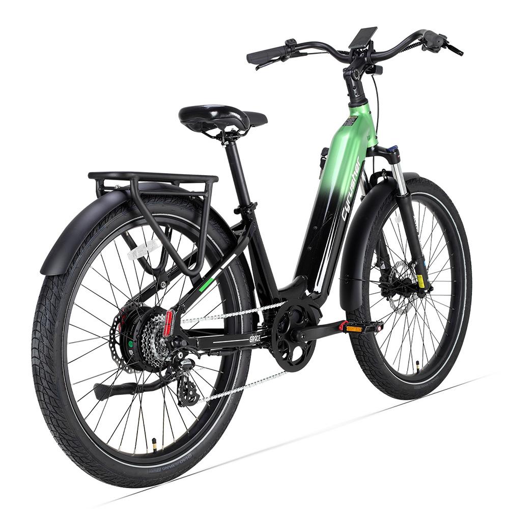 Cyrusher Grace Dospělé Městské Elektrické Kolo 250W Motor 48V15AH Baterie Terénní Elektrické Kolo 27,5 Palcové Tlusté Pláště Horské e-Kolo